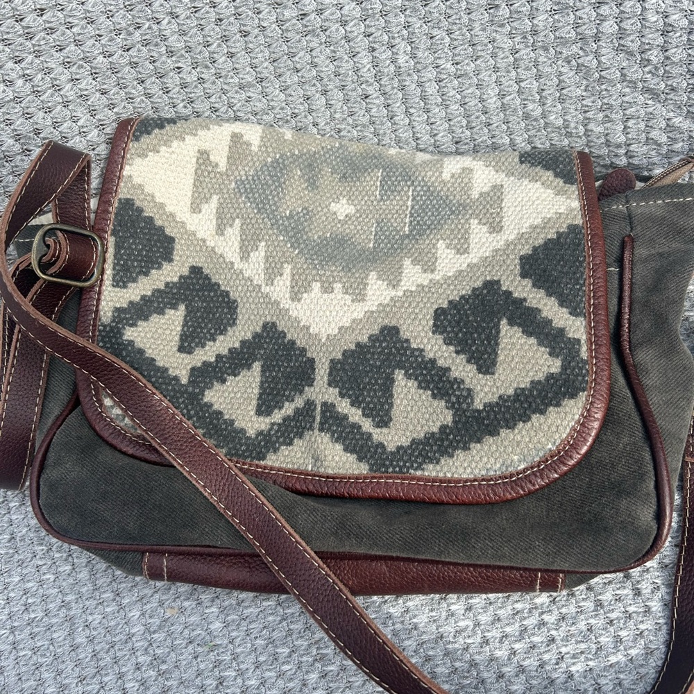 Myra Tribal Pattern Crossbody Bag